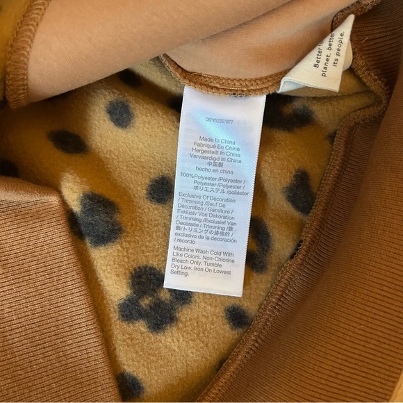 Madewell Small MWL Betterfleece Half Zip Sweatshirt in Cheetah Print - Picture 9 of 9